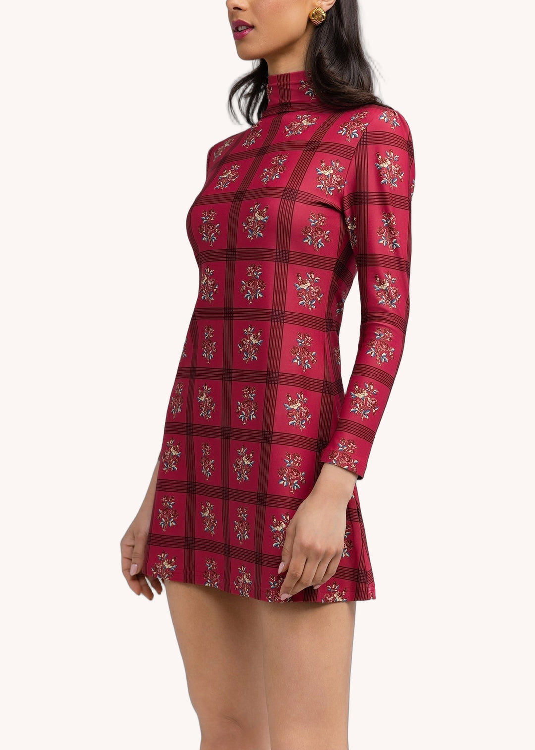 Dottie Dress in Camellia Plaid Rasp