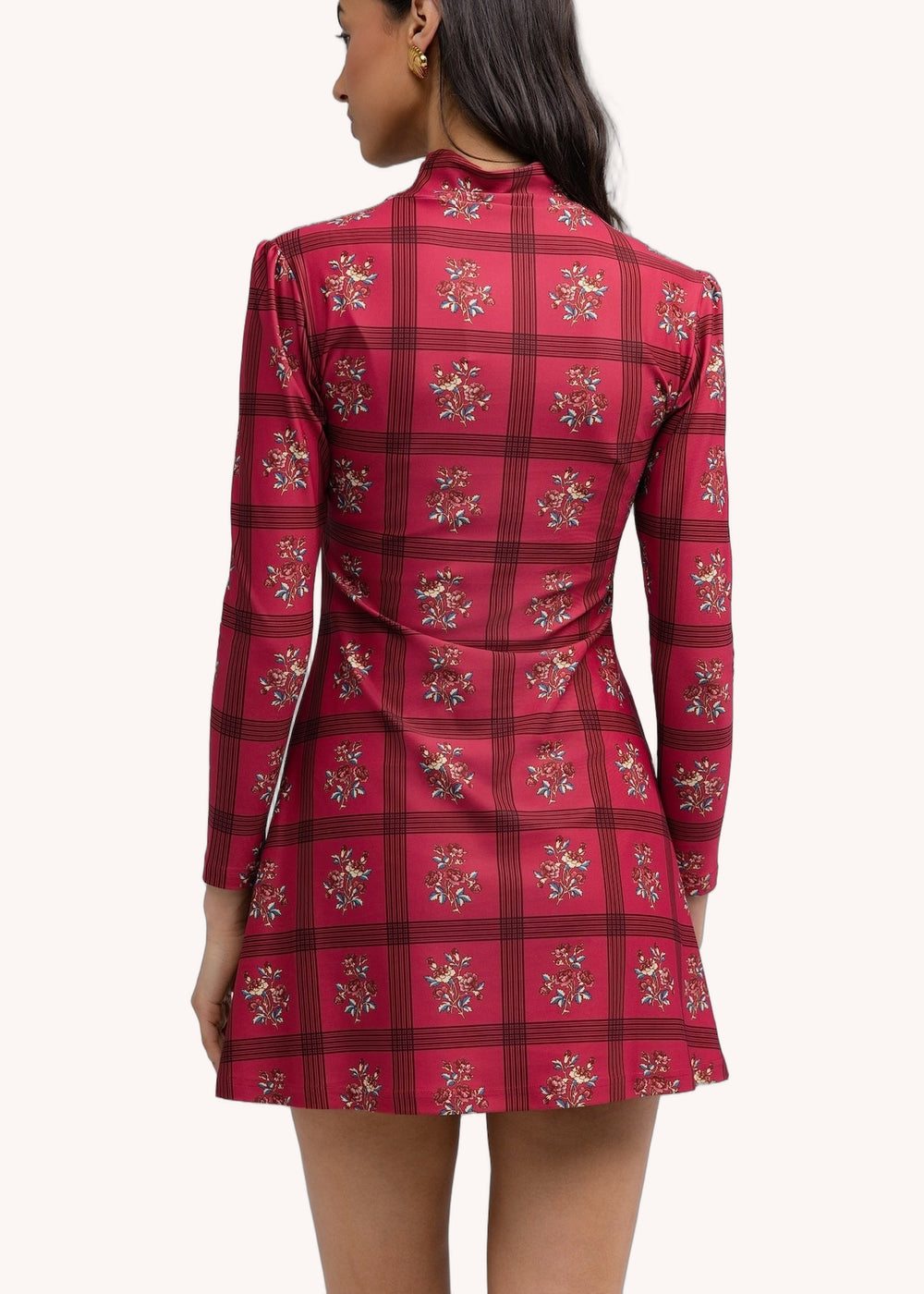 Dottie Dress in Camellia Plaid Rasp