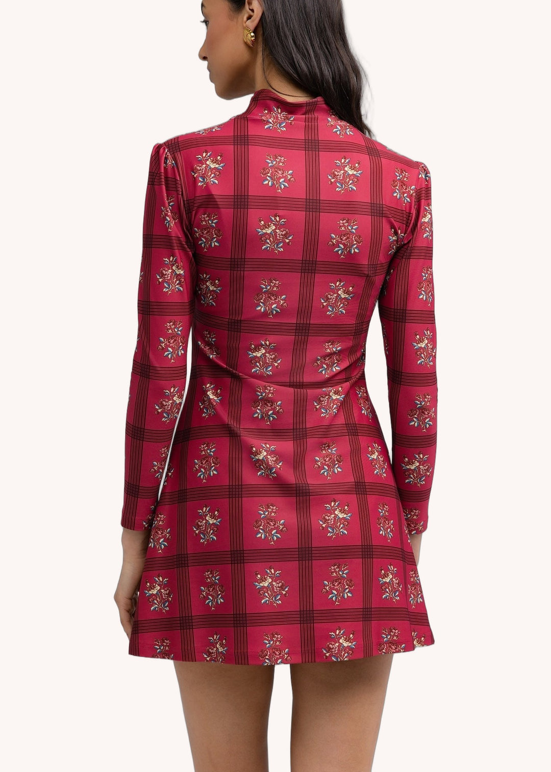 Dottie Dress in Camellia Plaid Rasp