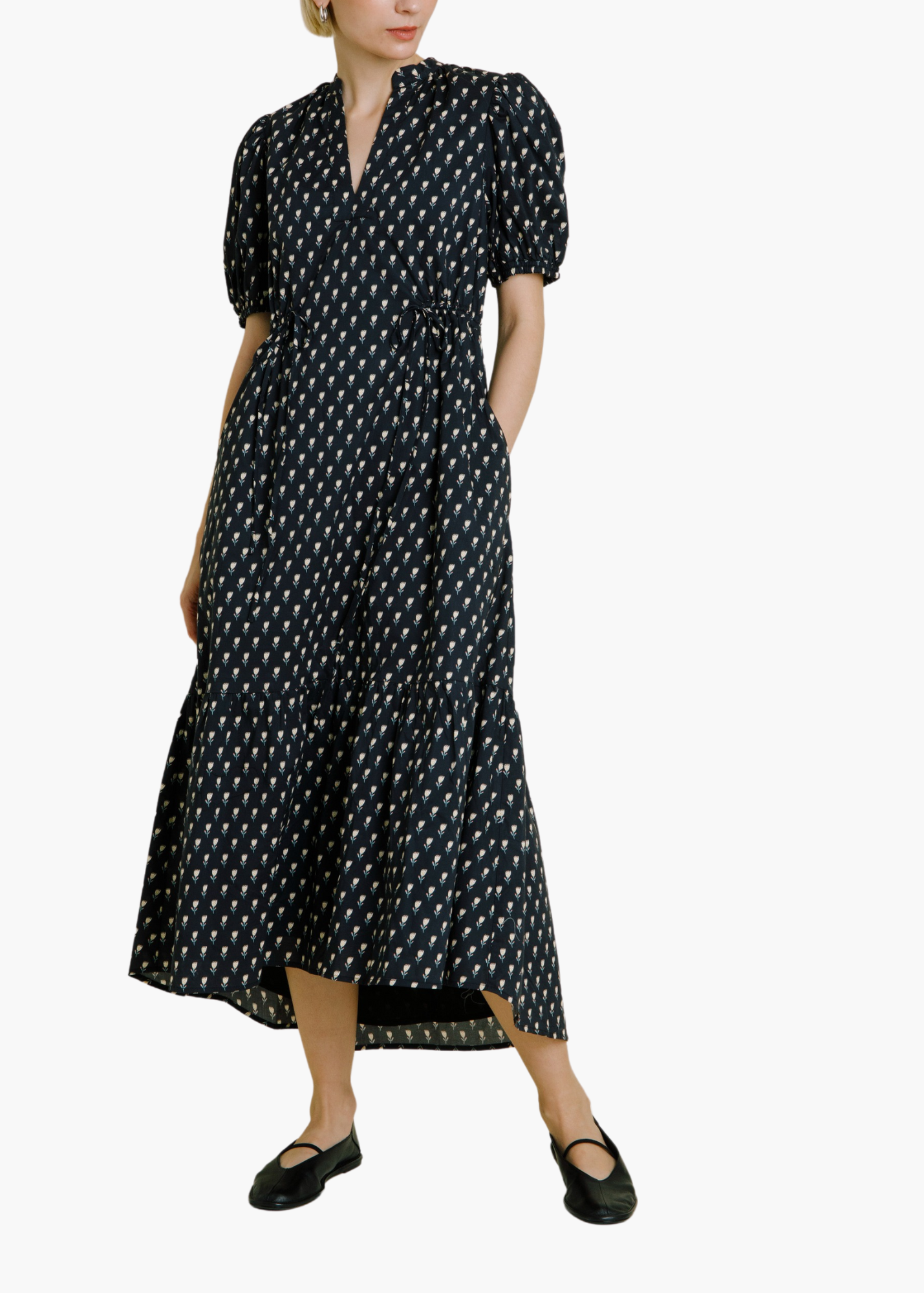 Mallory Midi Dress in Black