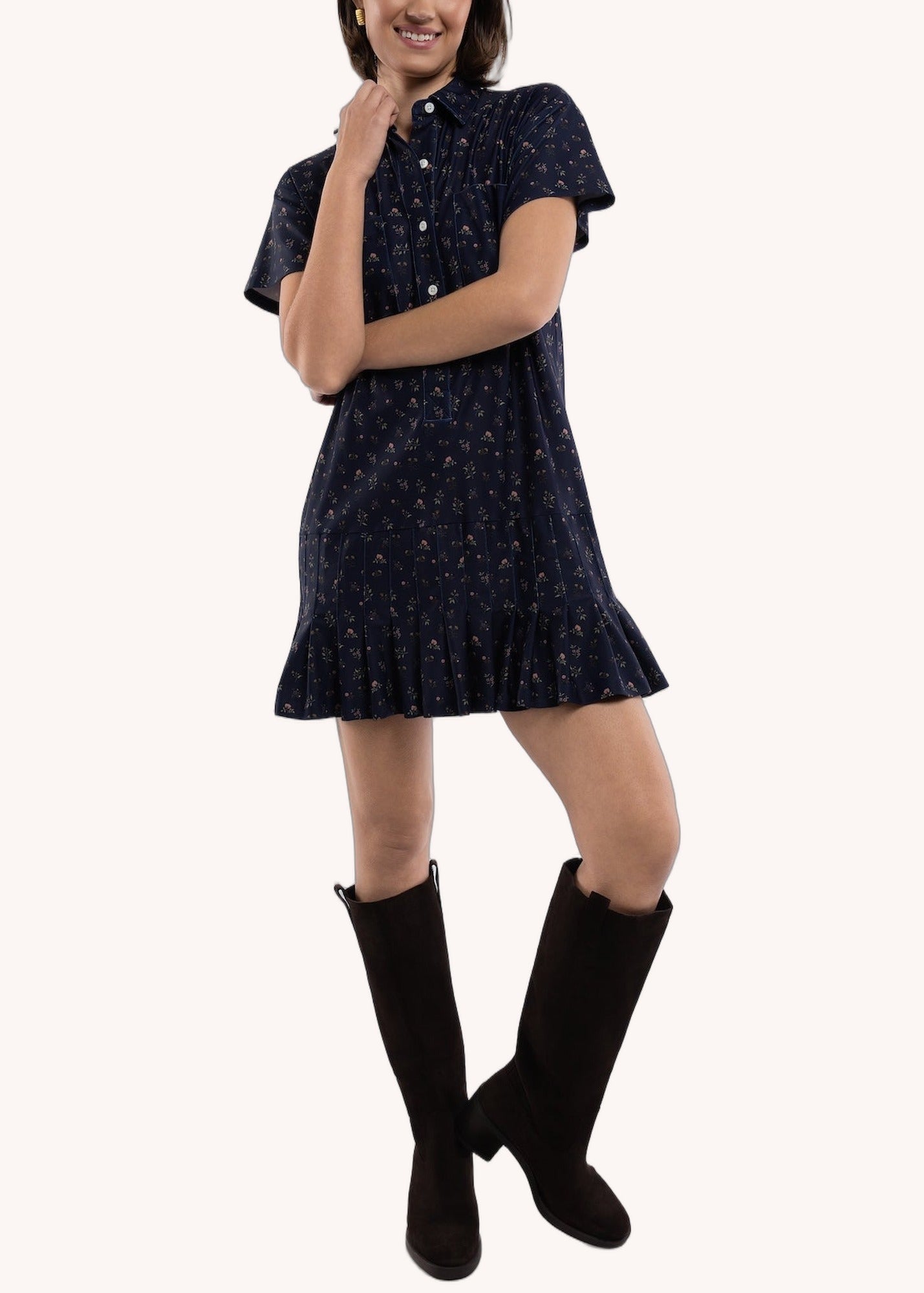 Aspen Dress in Midnight Plains