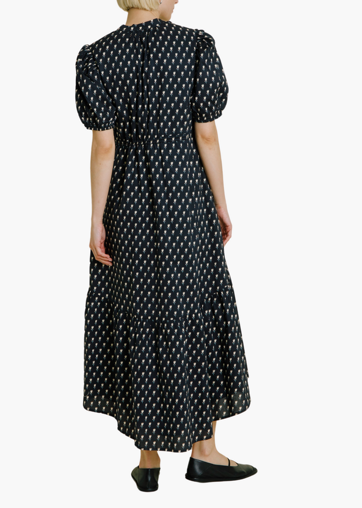 Mallory Midi Dress in Black