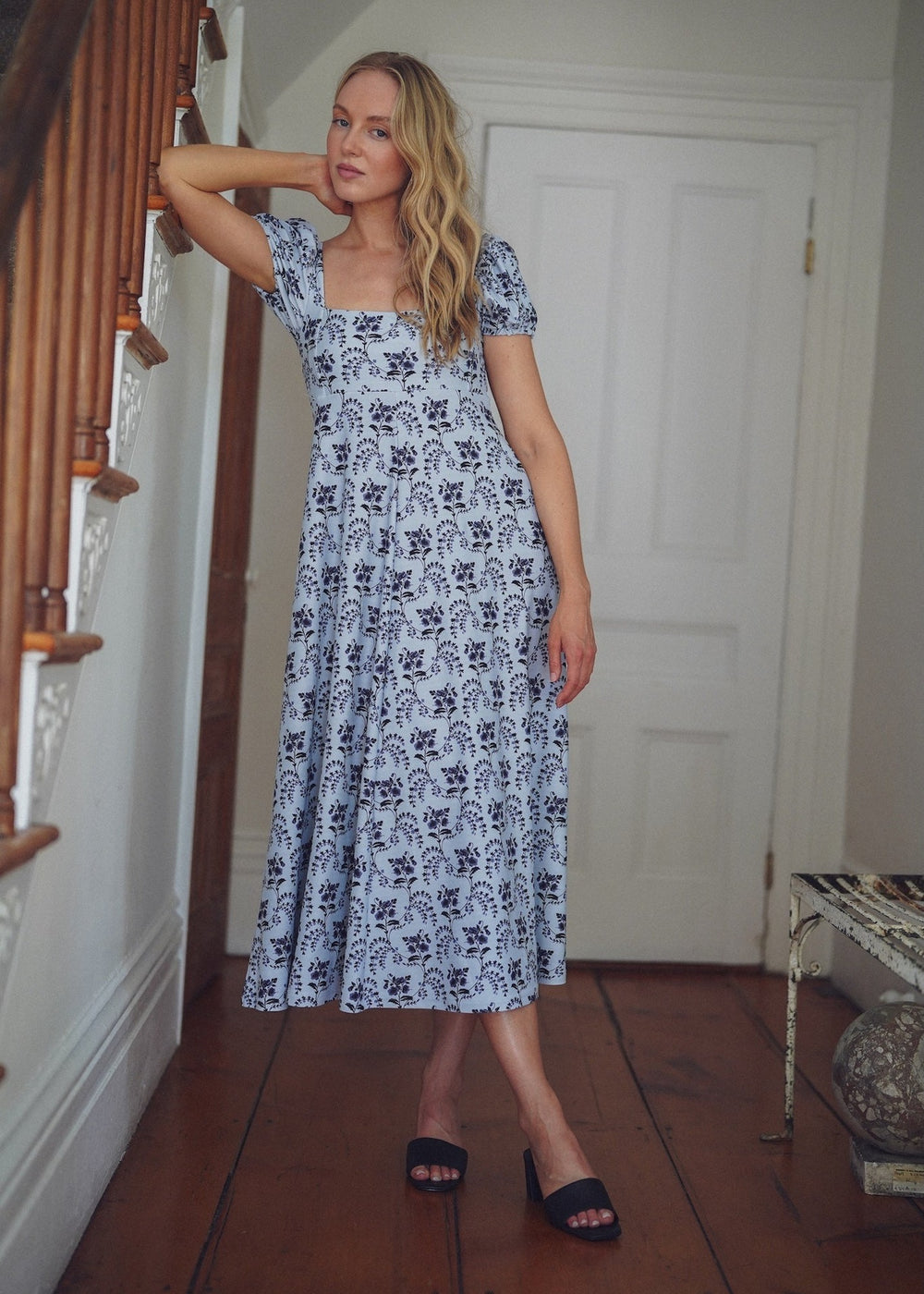 Rosalie Dress in Cornflower Parlour