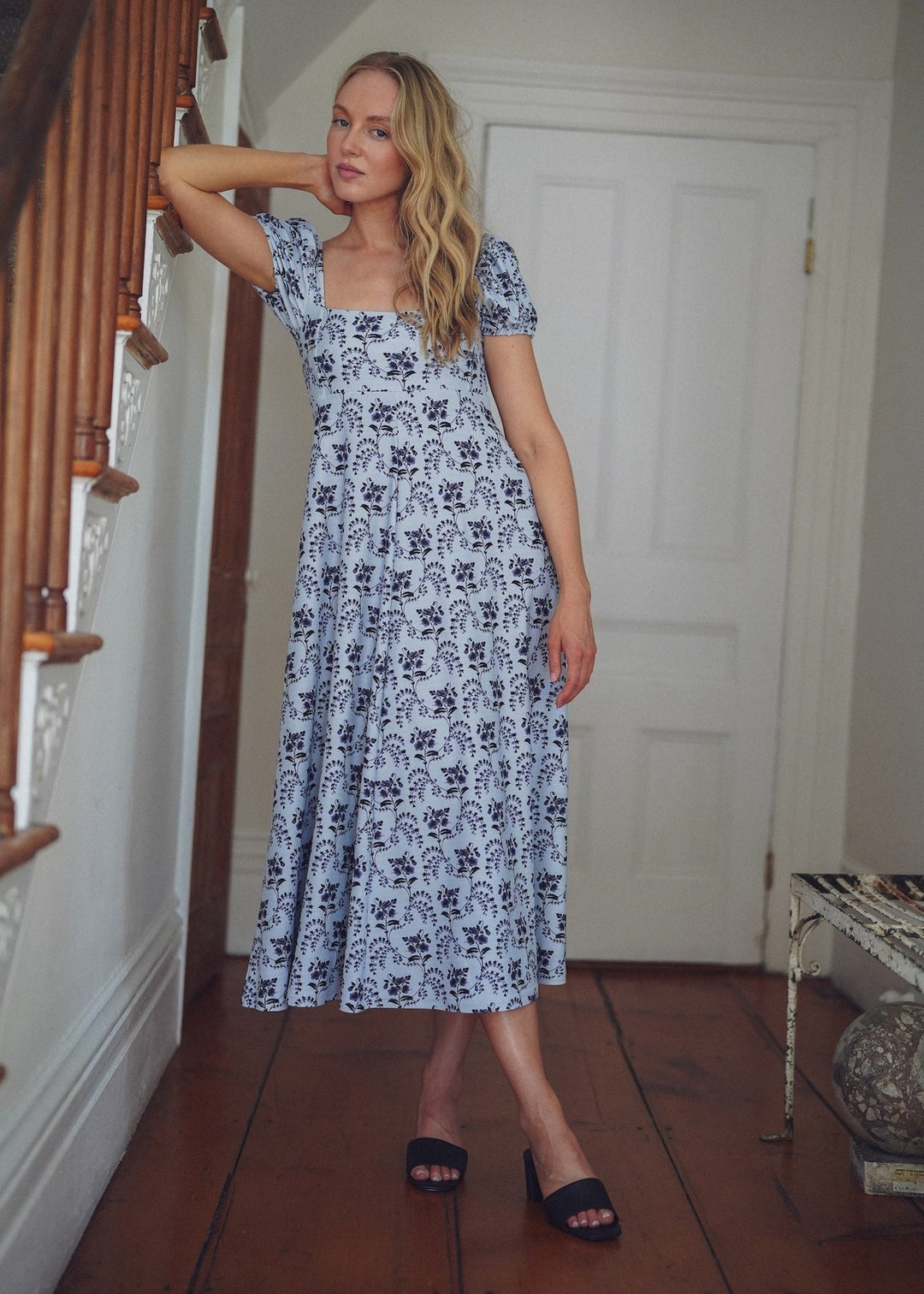 Rosalie Dress in Cornflower Parlour