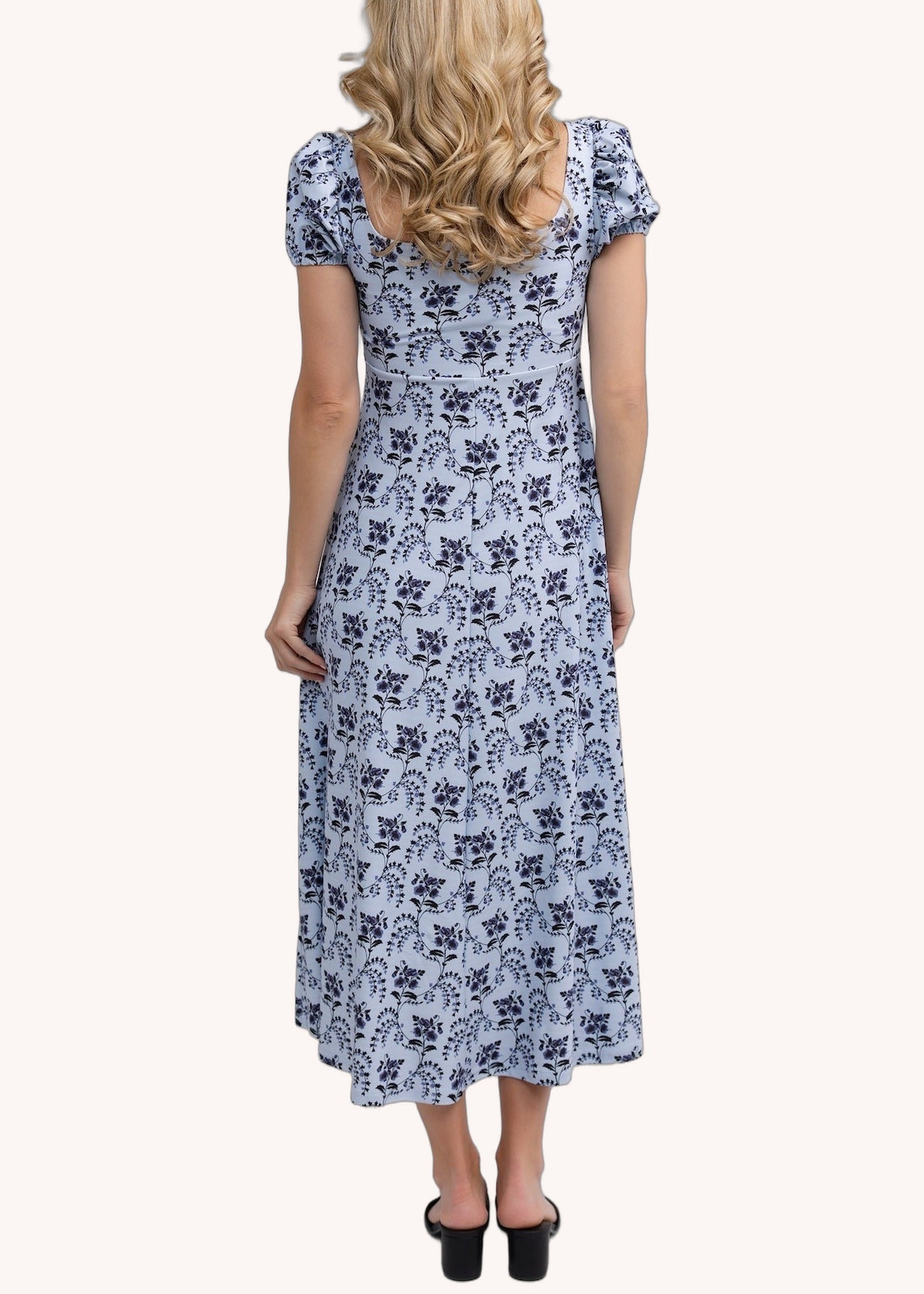 Rosalie Dress in Cornflower Parlour