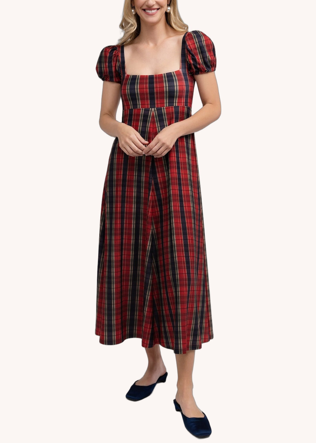Rosalie Dress in Hearth Plaid