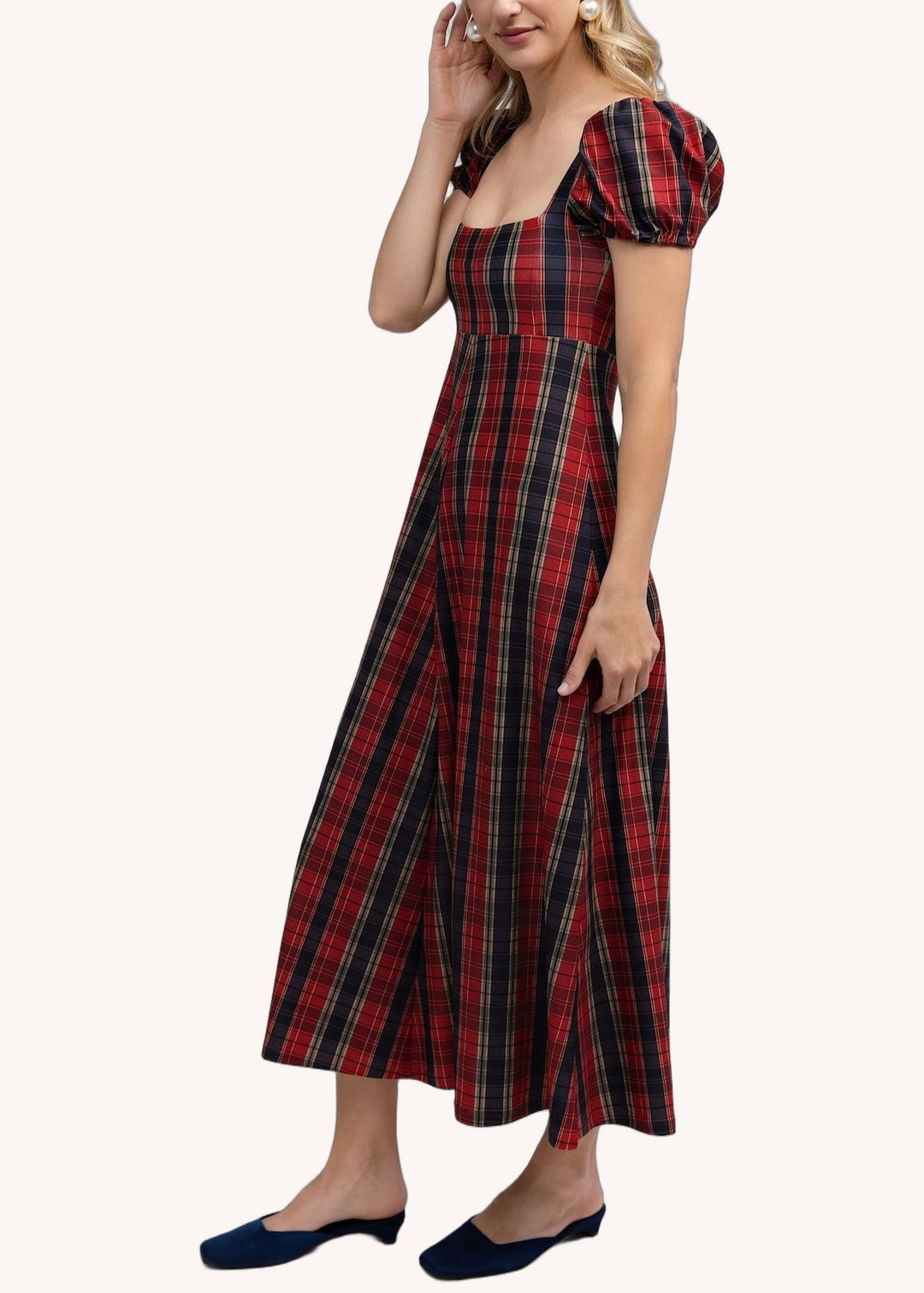 Rosalie Dress in Hearth Plaid