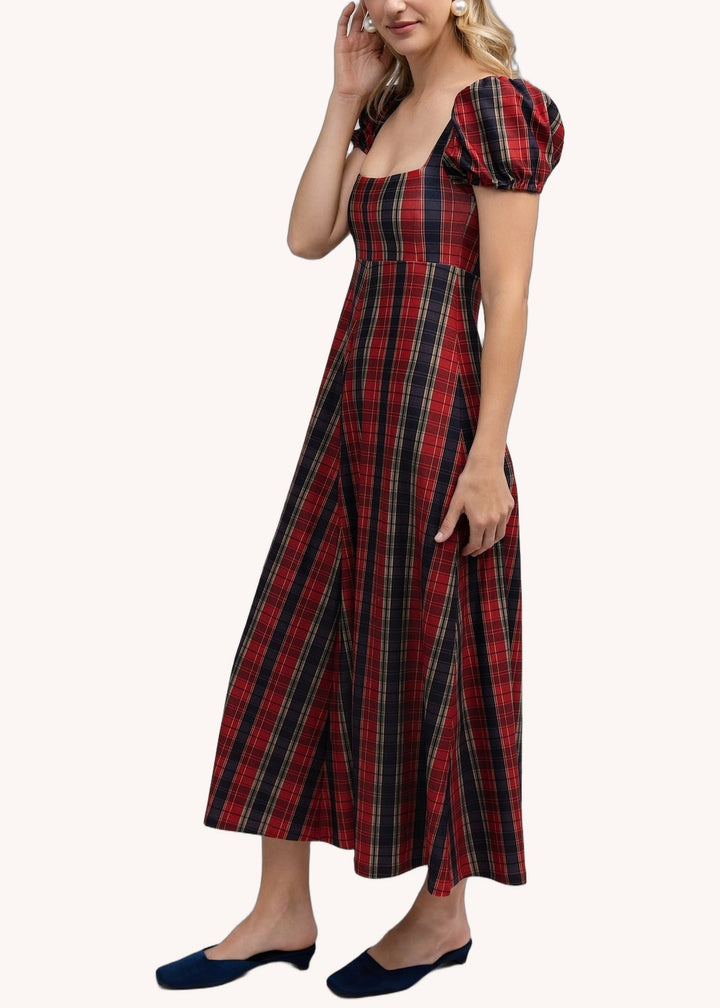 Rosalie Dress in Hearth Plaid