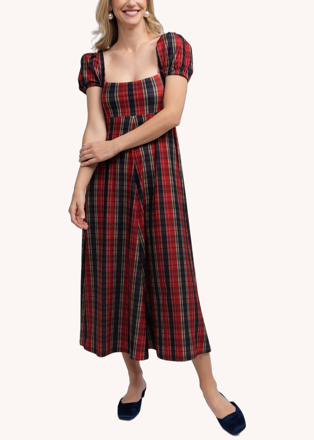Rosalie Dress in Hearth Plaid