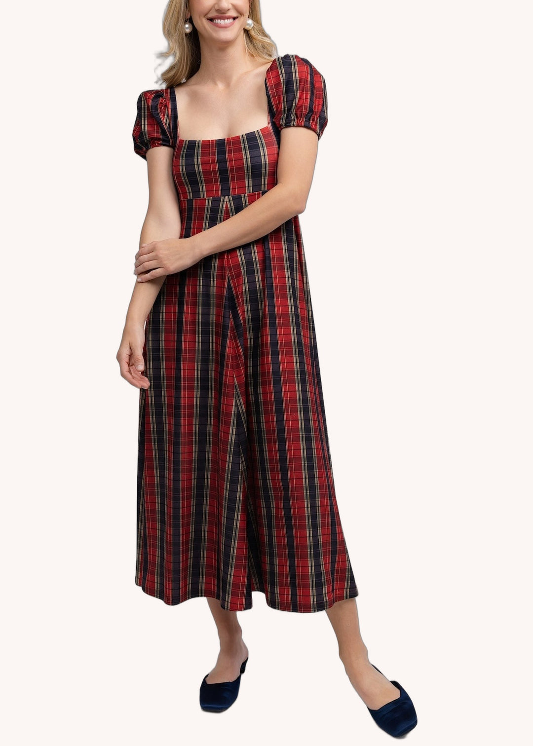 Rosalie Dress in Hearth Plaid
