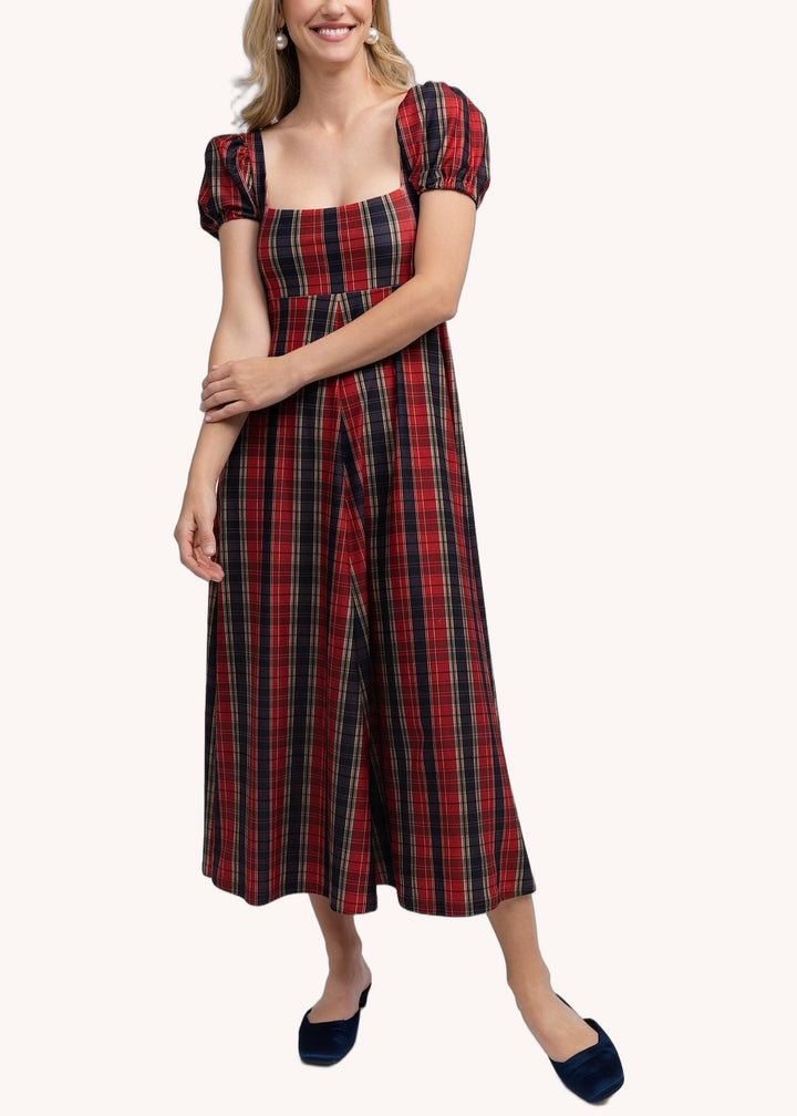 Rosalie Dress in Hearth Plaid