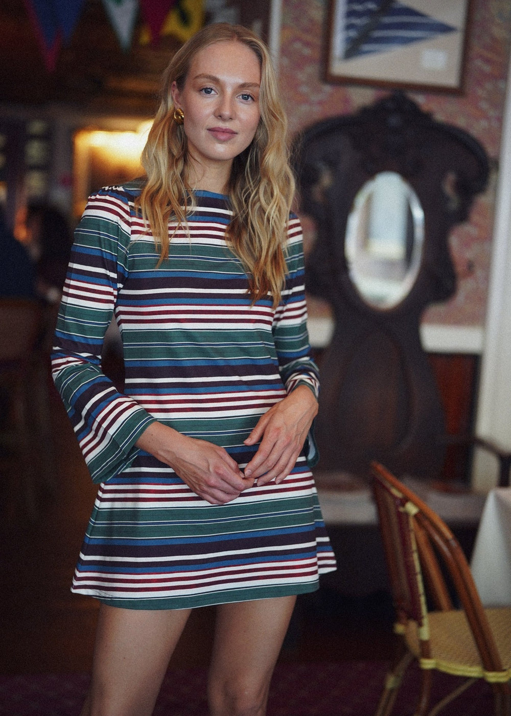 Ellen Dress in Crew Stripe