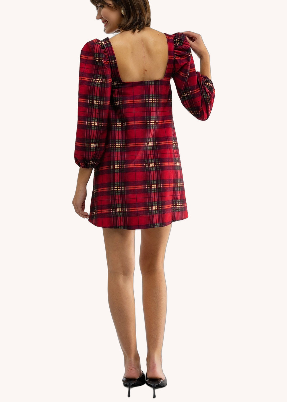 Collins Dress in Cabernet Plaid