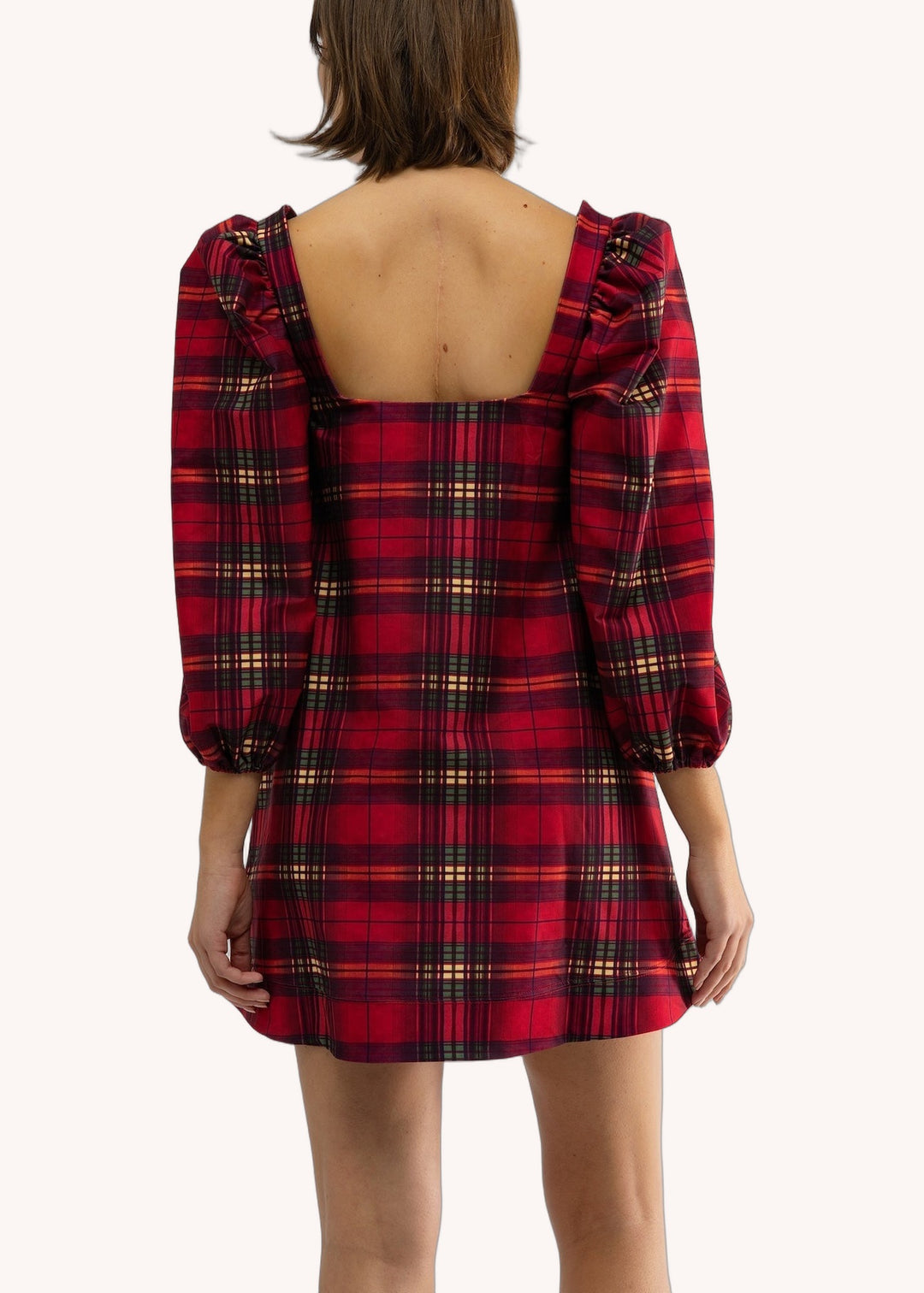 Collins Dress in Cabernet Plaid