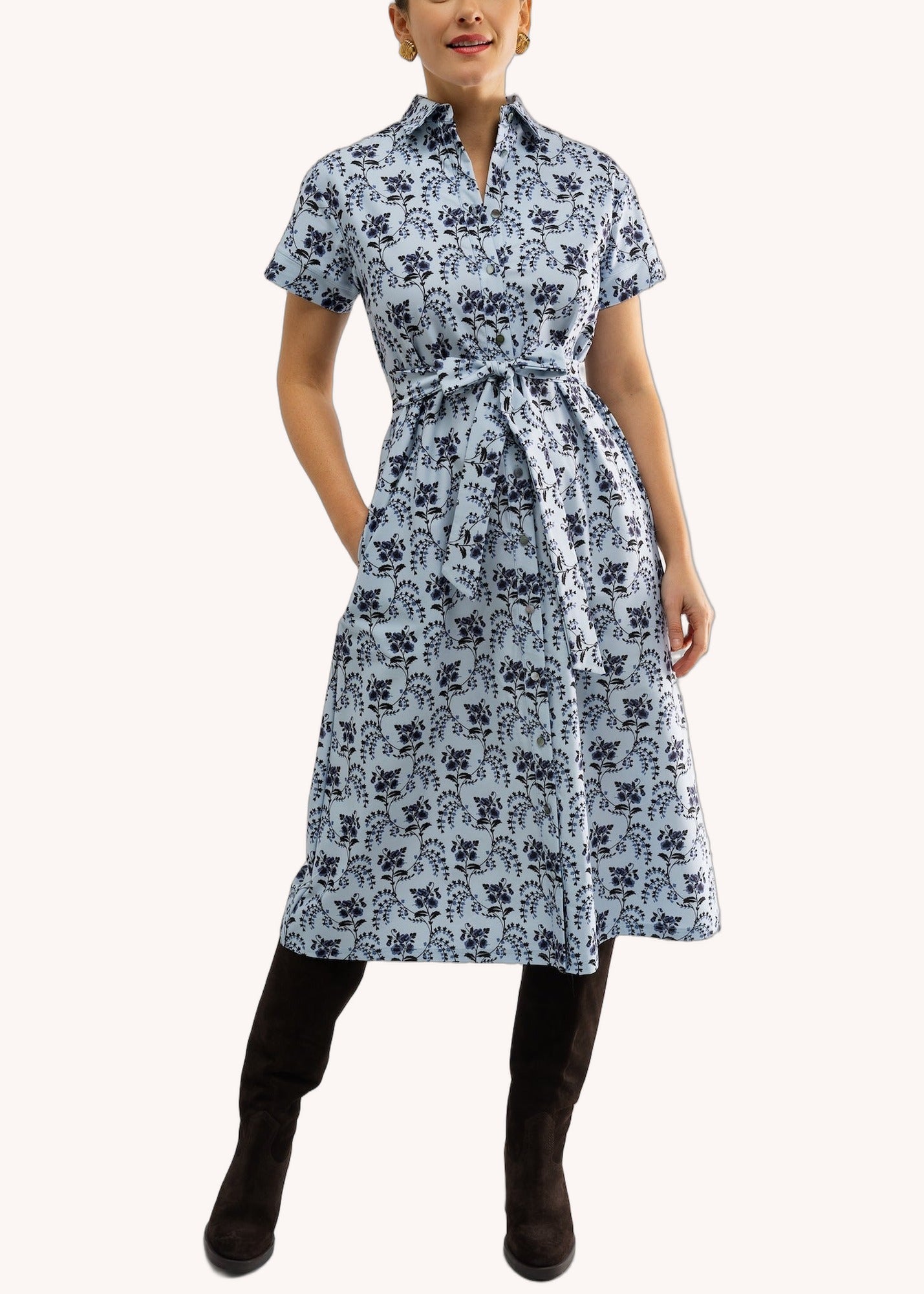 Miller Dress in Cornflower Parlour