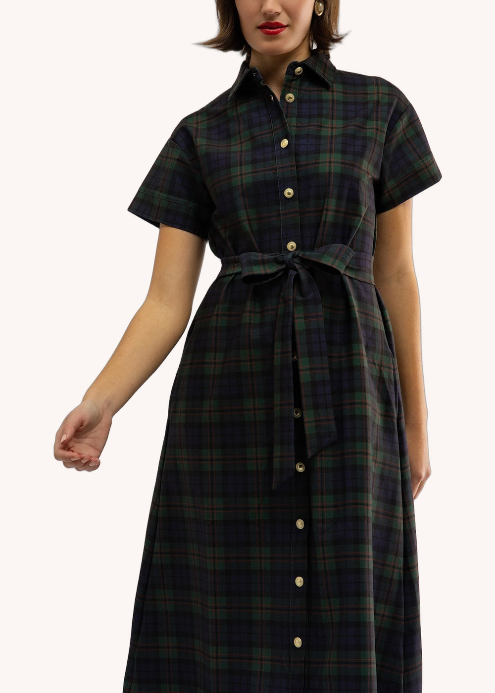 Miller Dress in Glade Plaid