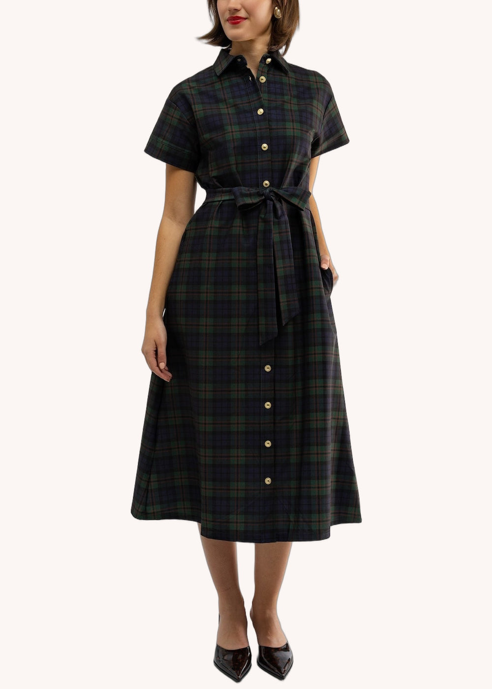 Miller Dress in Glade Plaid