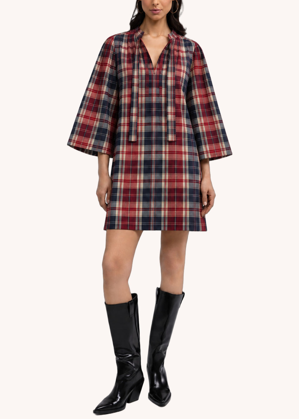 Phoebe Dress in Hearth Plaid