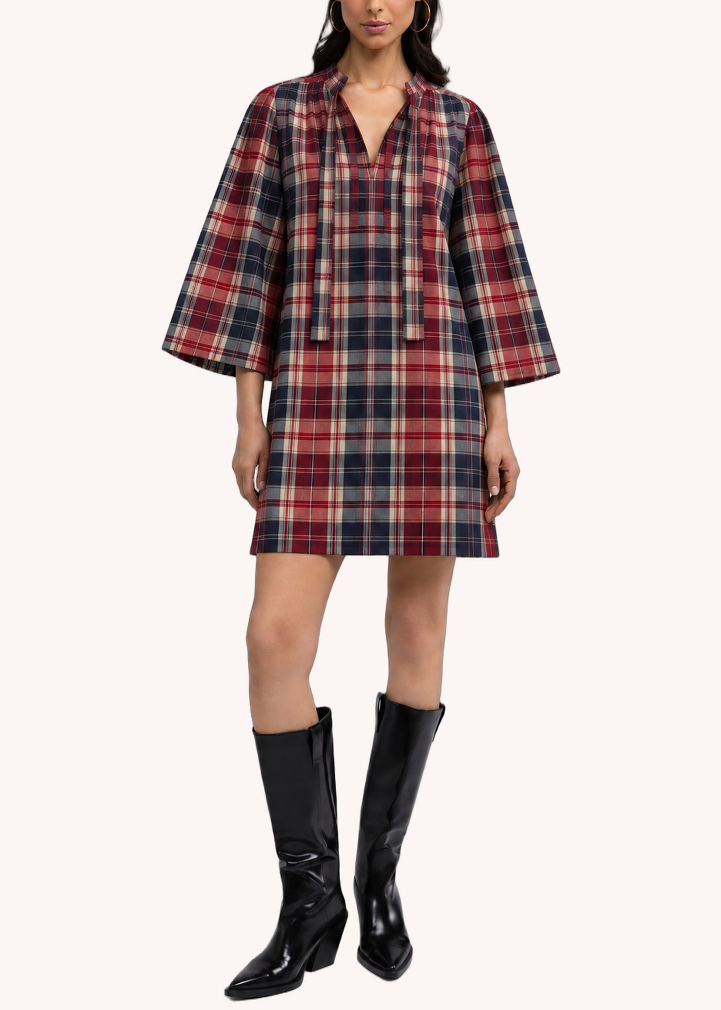 Phoebe Dress in Hearth Plaid