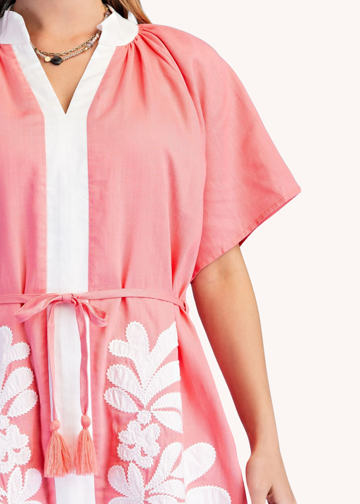 Sawyer Belted Kaftan in Pink