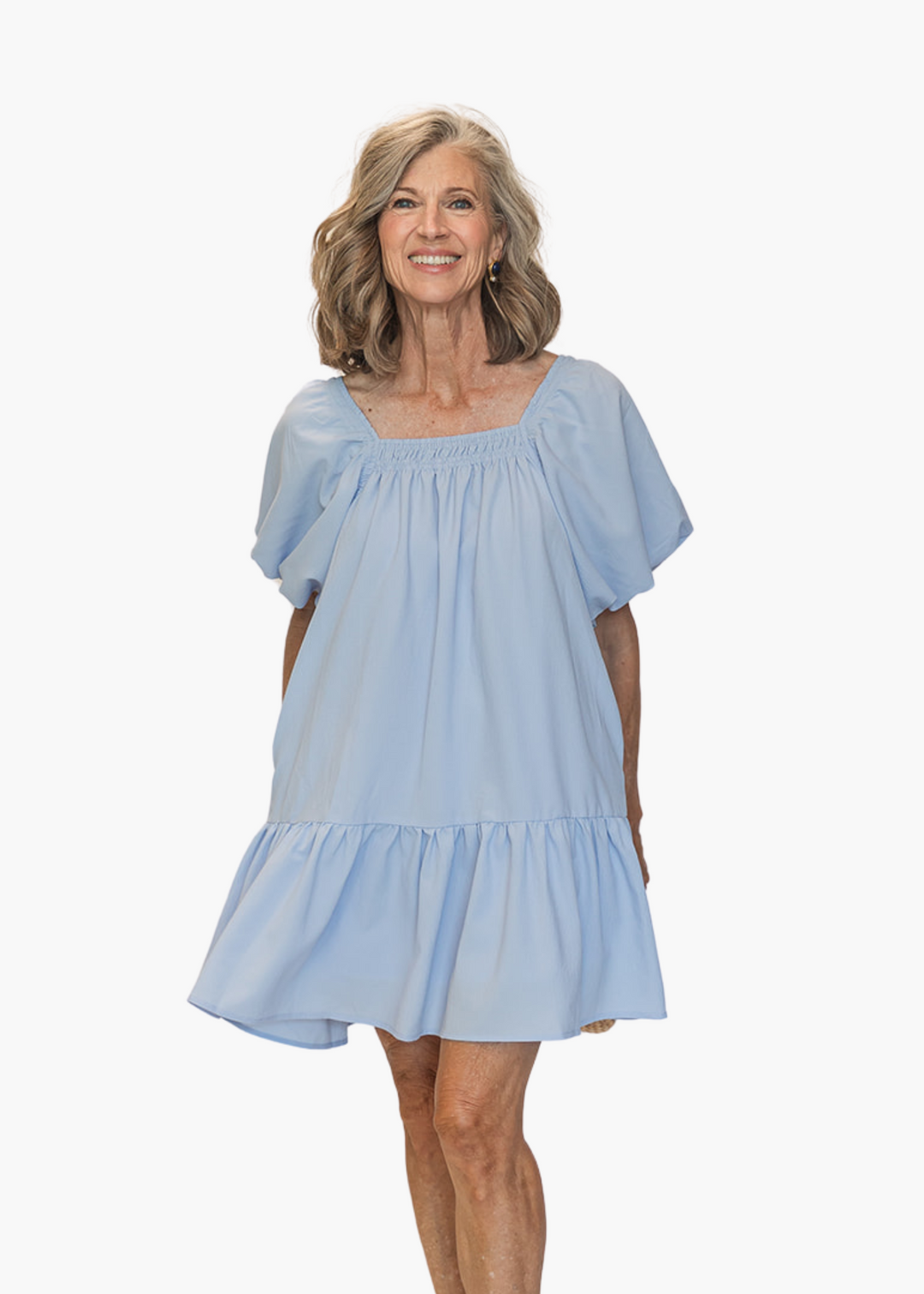 Maisie Mini Dress in Light Blue