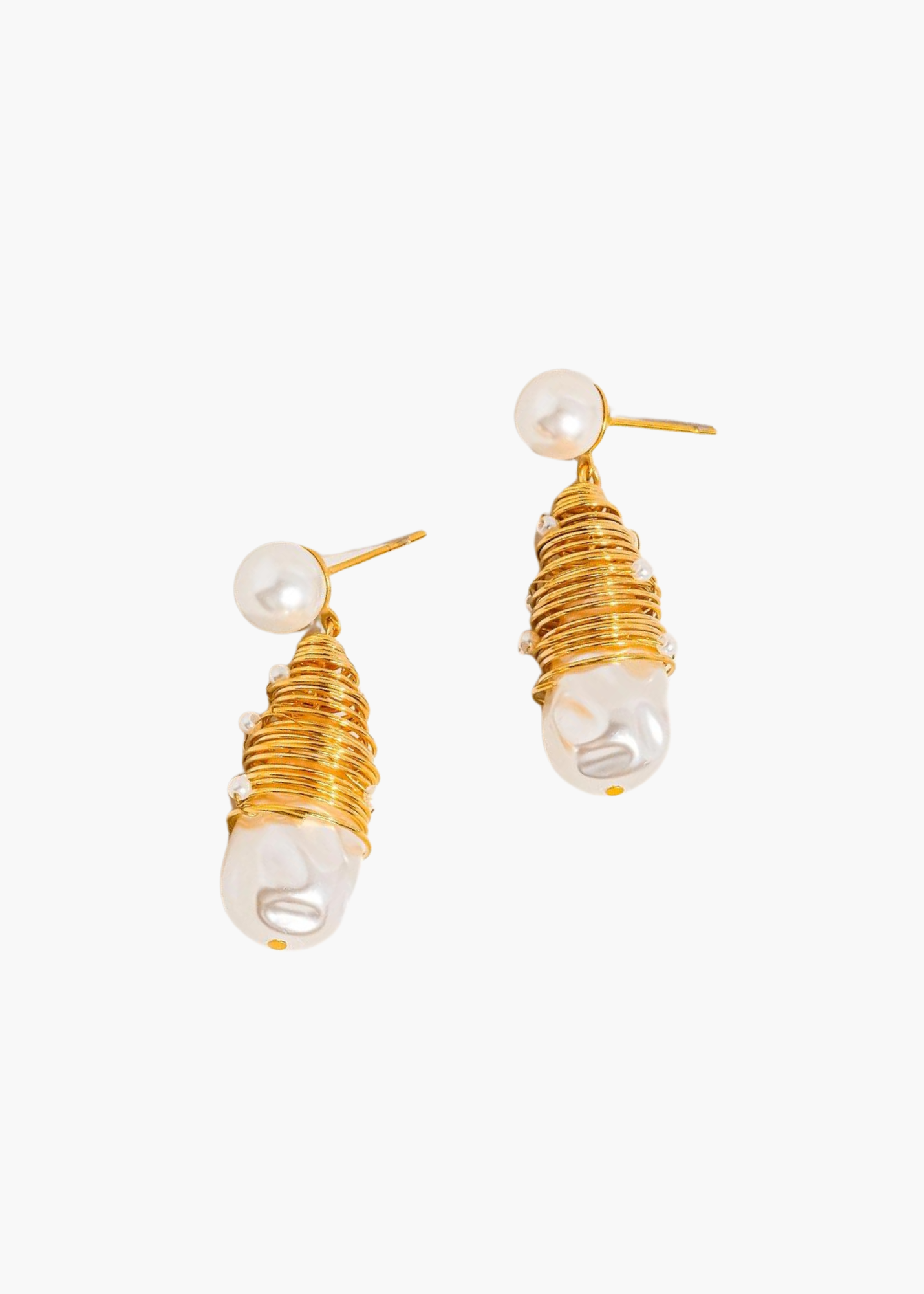 Orson Non-Tarnish Pearl Drops in 18K Gold