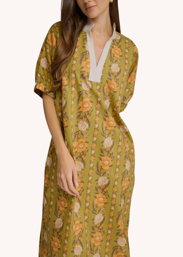 Baylor Midi Dress in Marigold