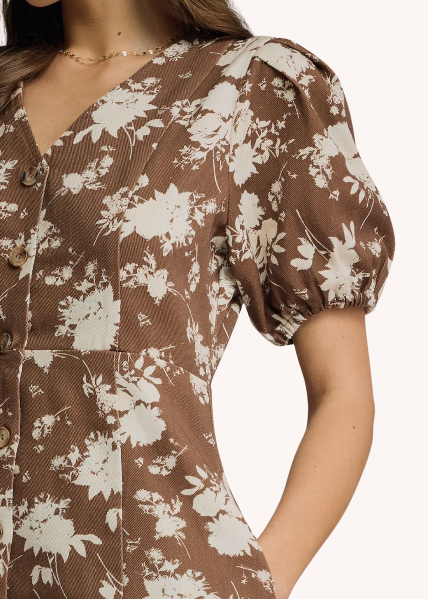 Katie Mini Dress in Brown