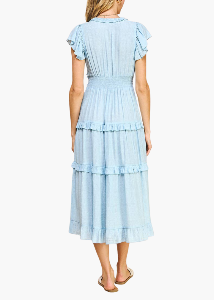 Laurel Midi Dress in Sky