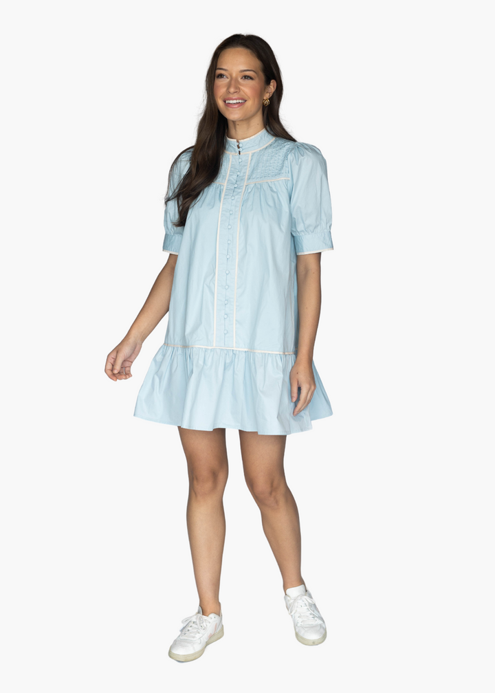 Tillie Mini Dress in Light Blue