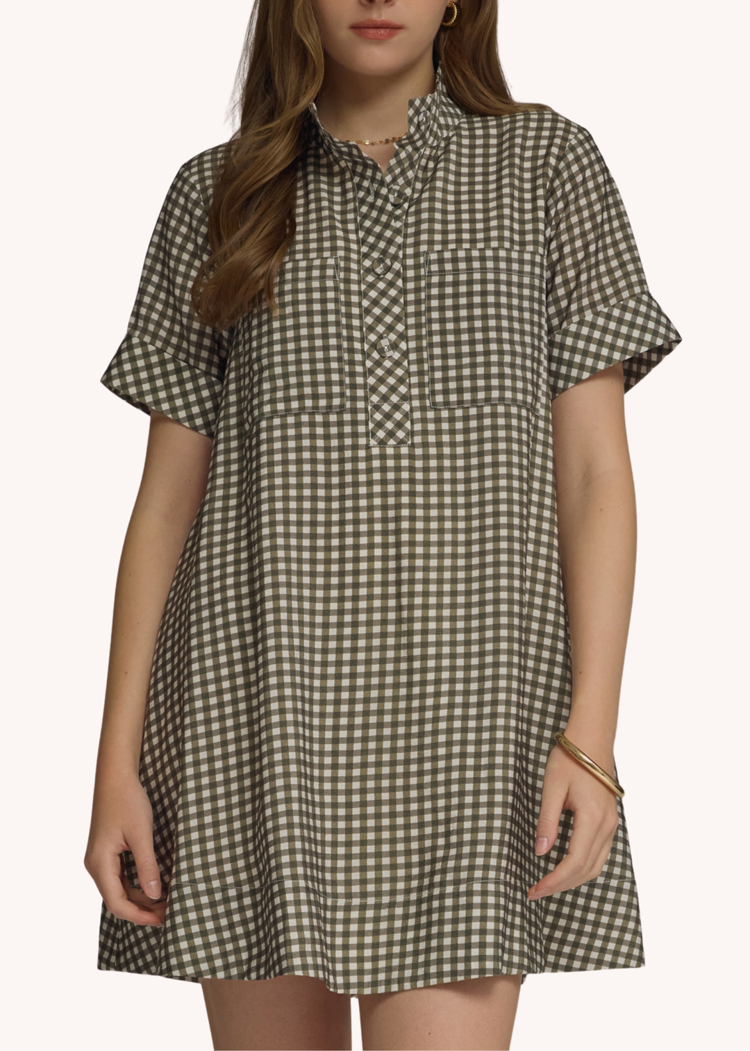 Ginna Mini Dress in Olive