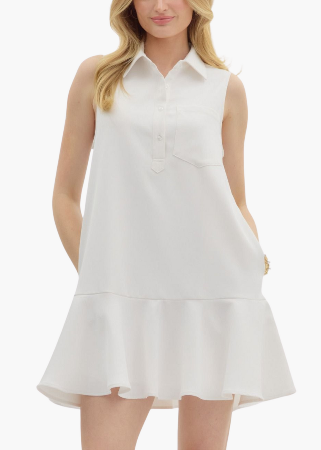 Weekend Mini Dress in White