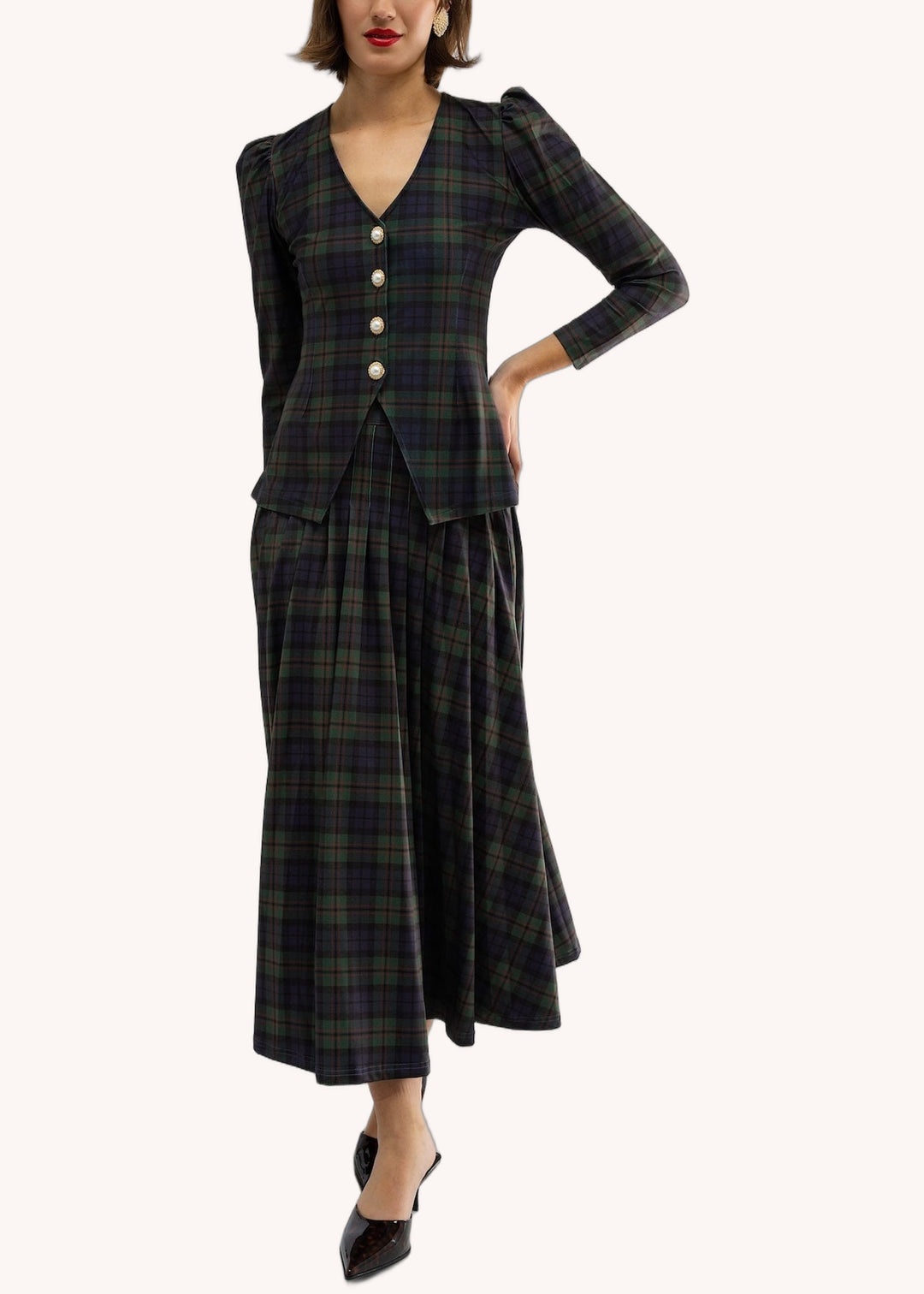 Kelly Top in Glade Plaid