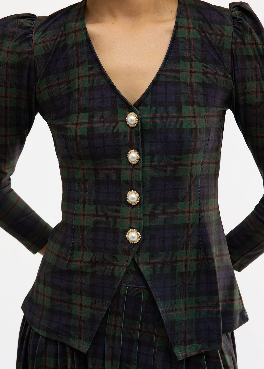 Kelly Top in Glade Plaid