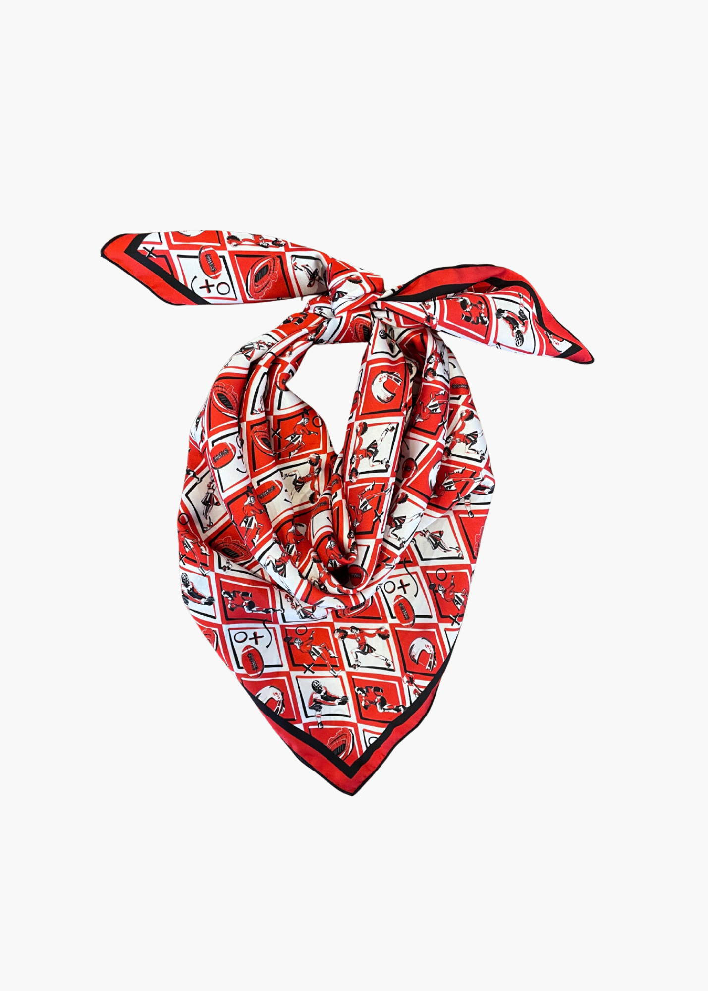 Red + Black Checkerboard Gameday Scarf