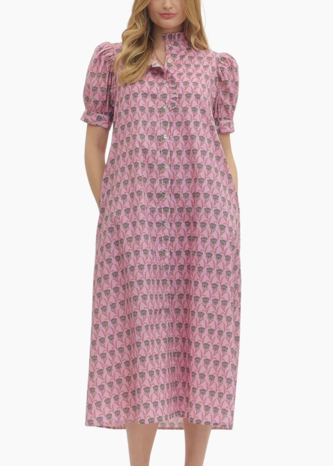 Tillie Midi Dress in Pink
