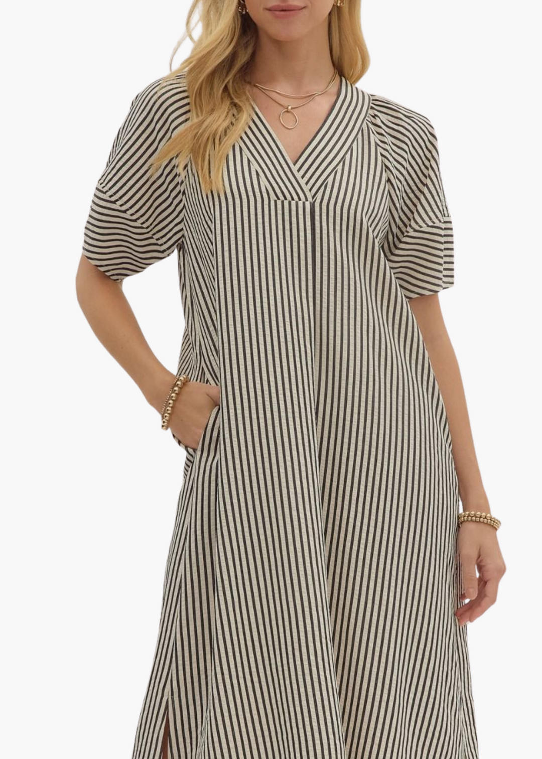 Annie Midi Dress in Black