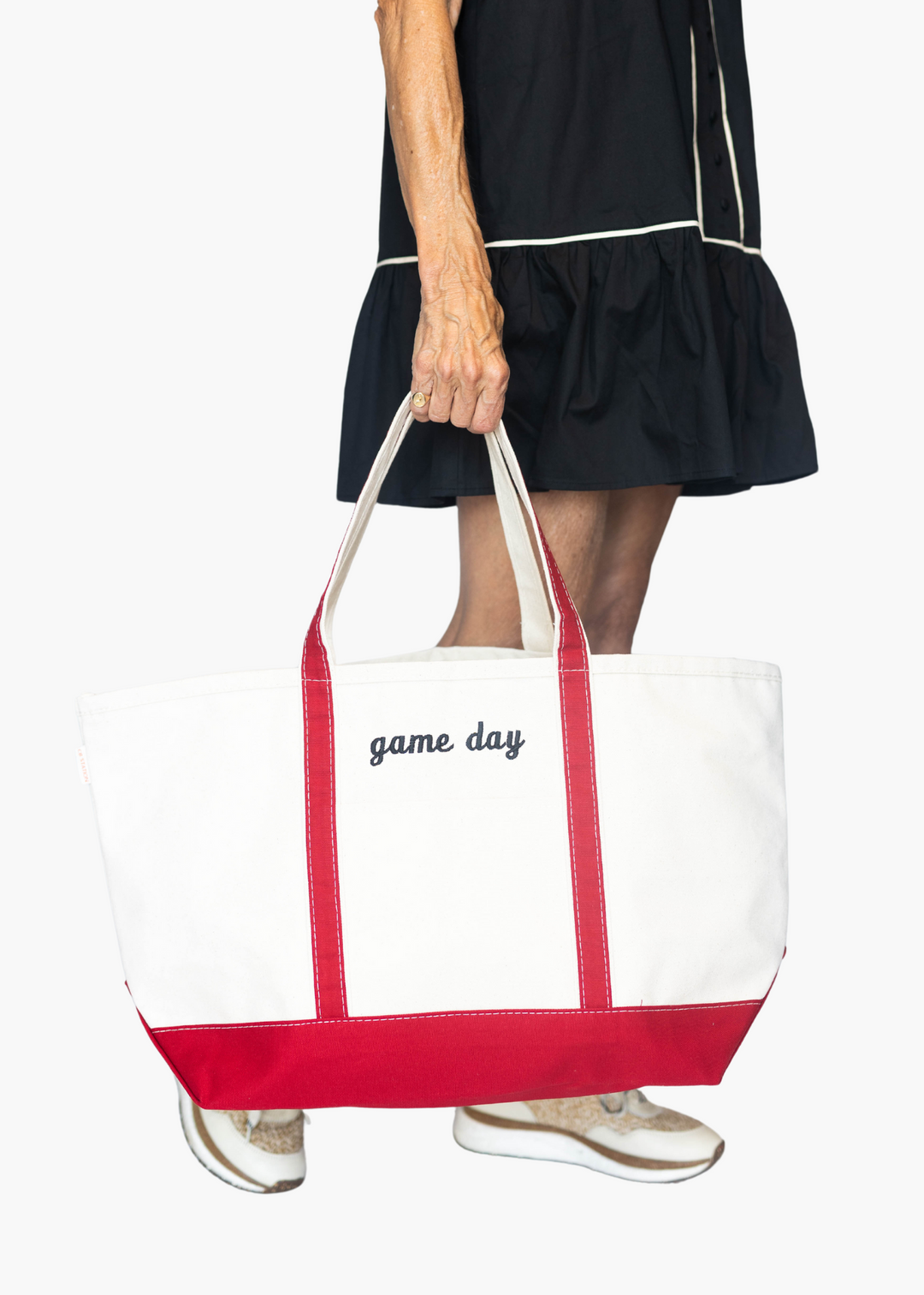 Large Game Day Boat Tote in Red