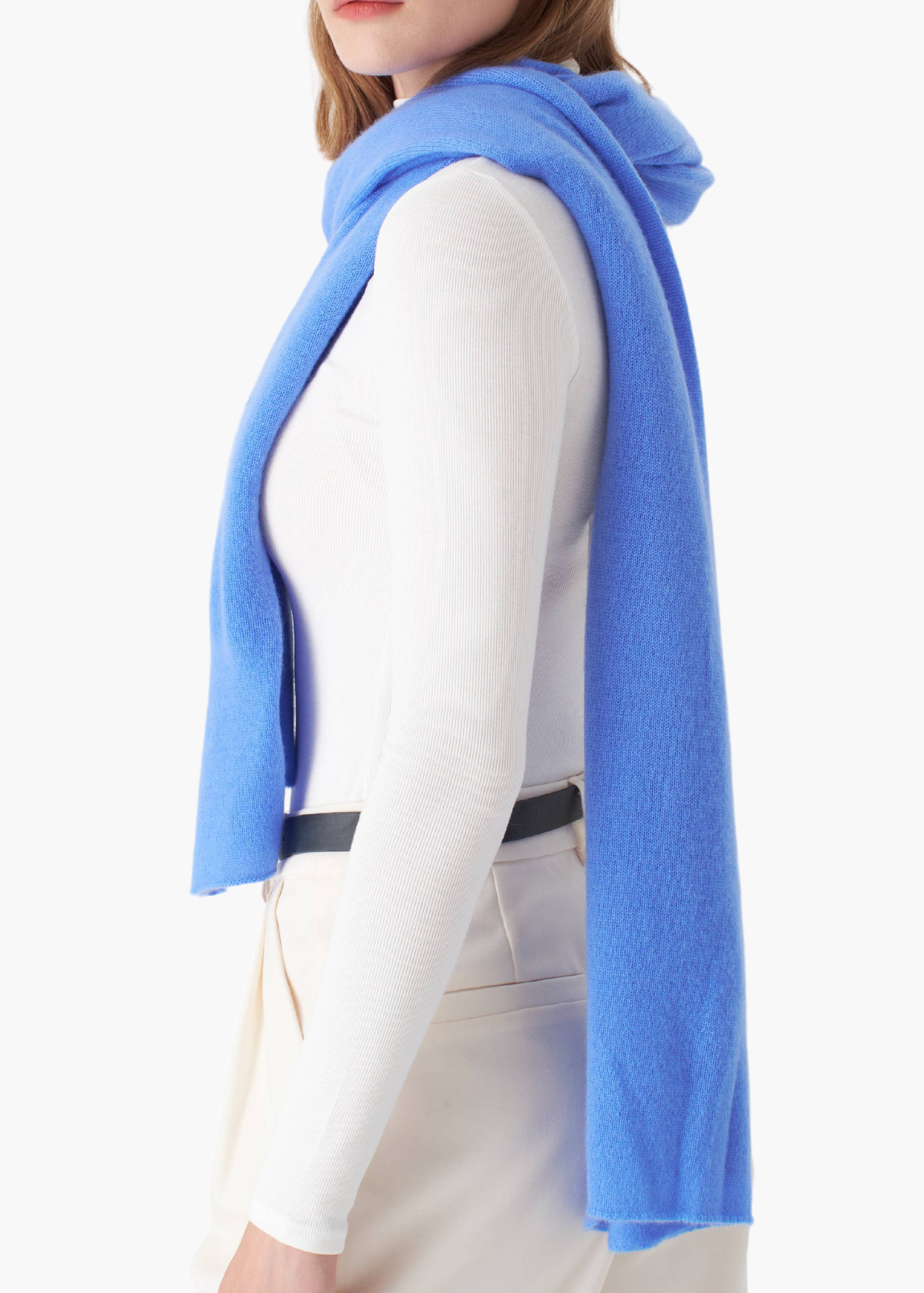 Cashmere Topper in Azure Blue