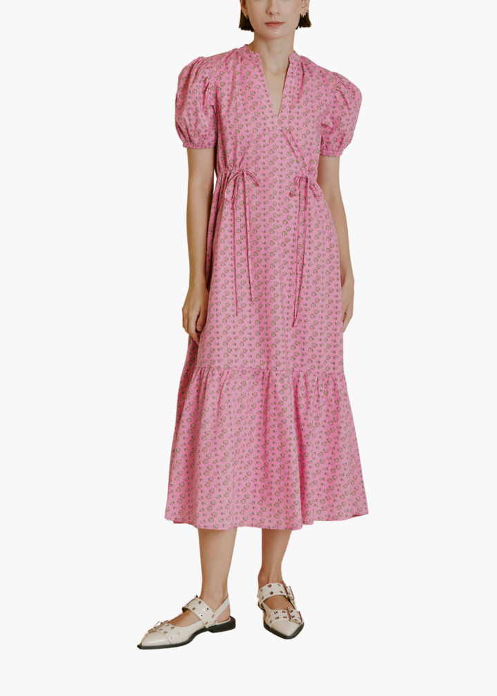 Mallory Midi Dress in Pink