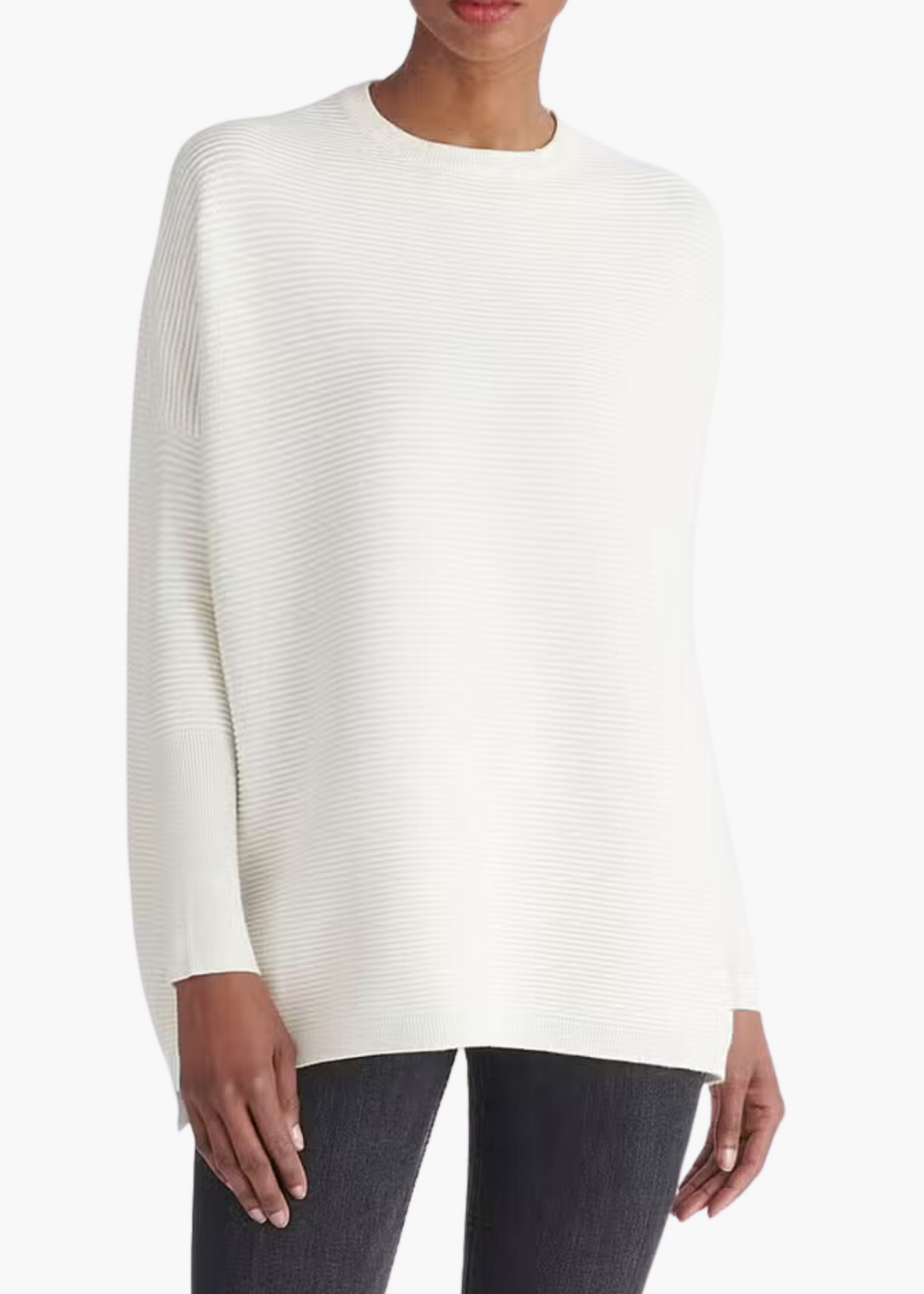 Poppy Ribbed Crewneck Pullover in Lilac