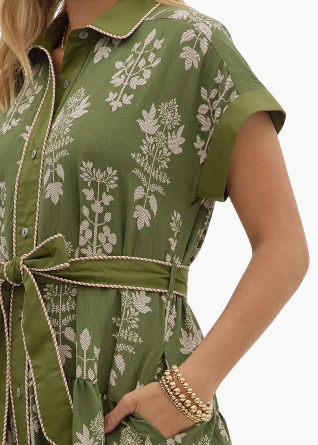Marbella Midi Dress in Olive