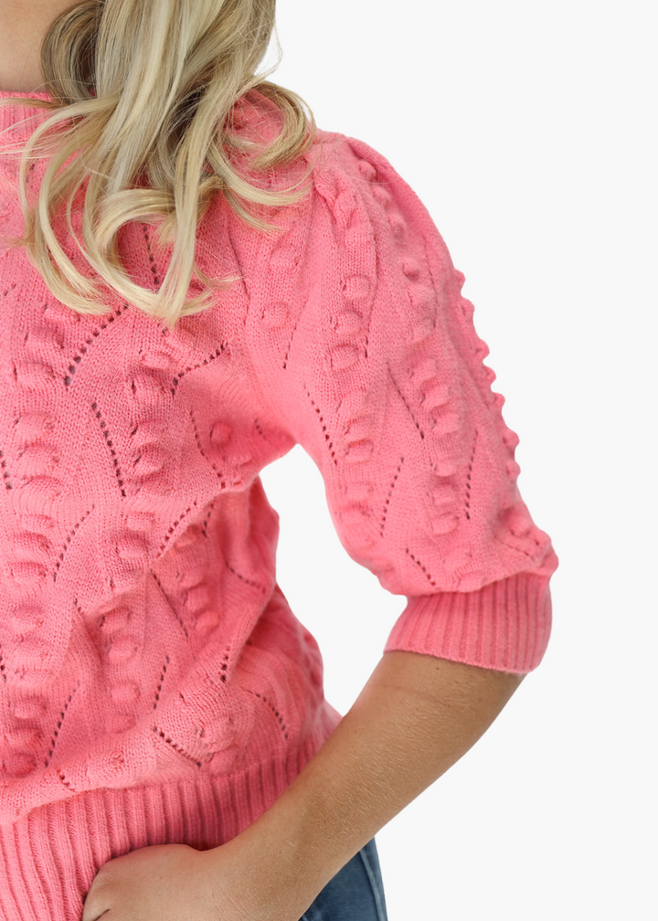 Penelope Knit Sweater in Coral