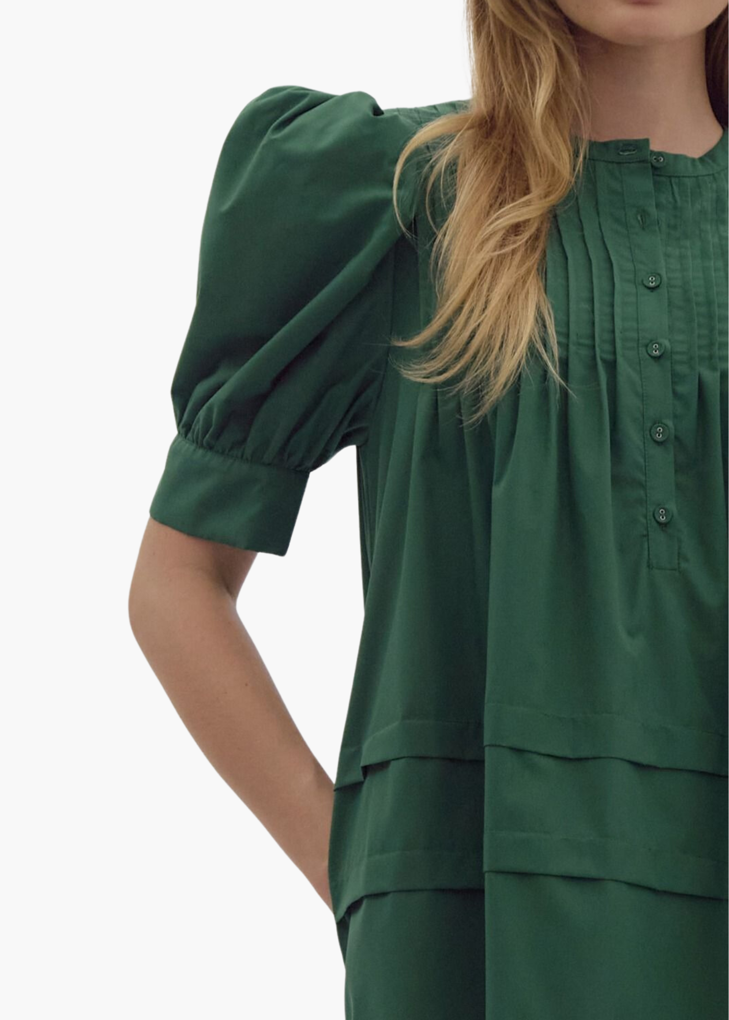 Charlotte Mini Dress in Hunter Green