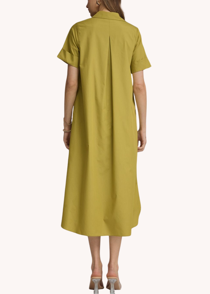Sloane Midi Dress in Chartreuse