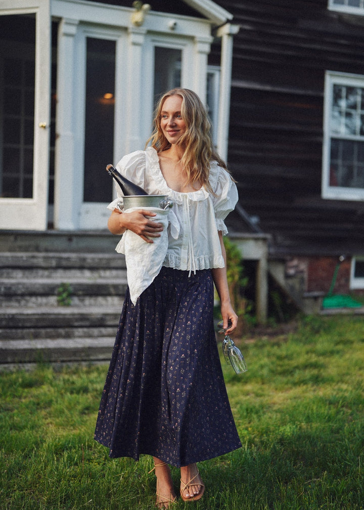 Lennox Skirt in Midnight Plains