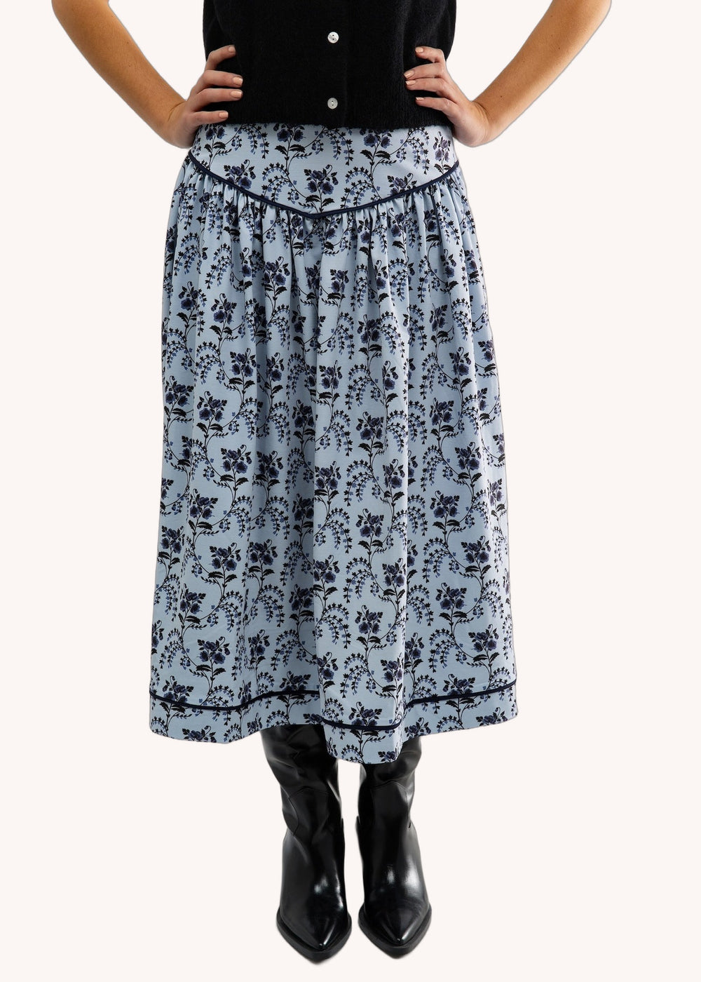 Theodora Skirt in Cornflower Parlour