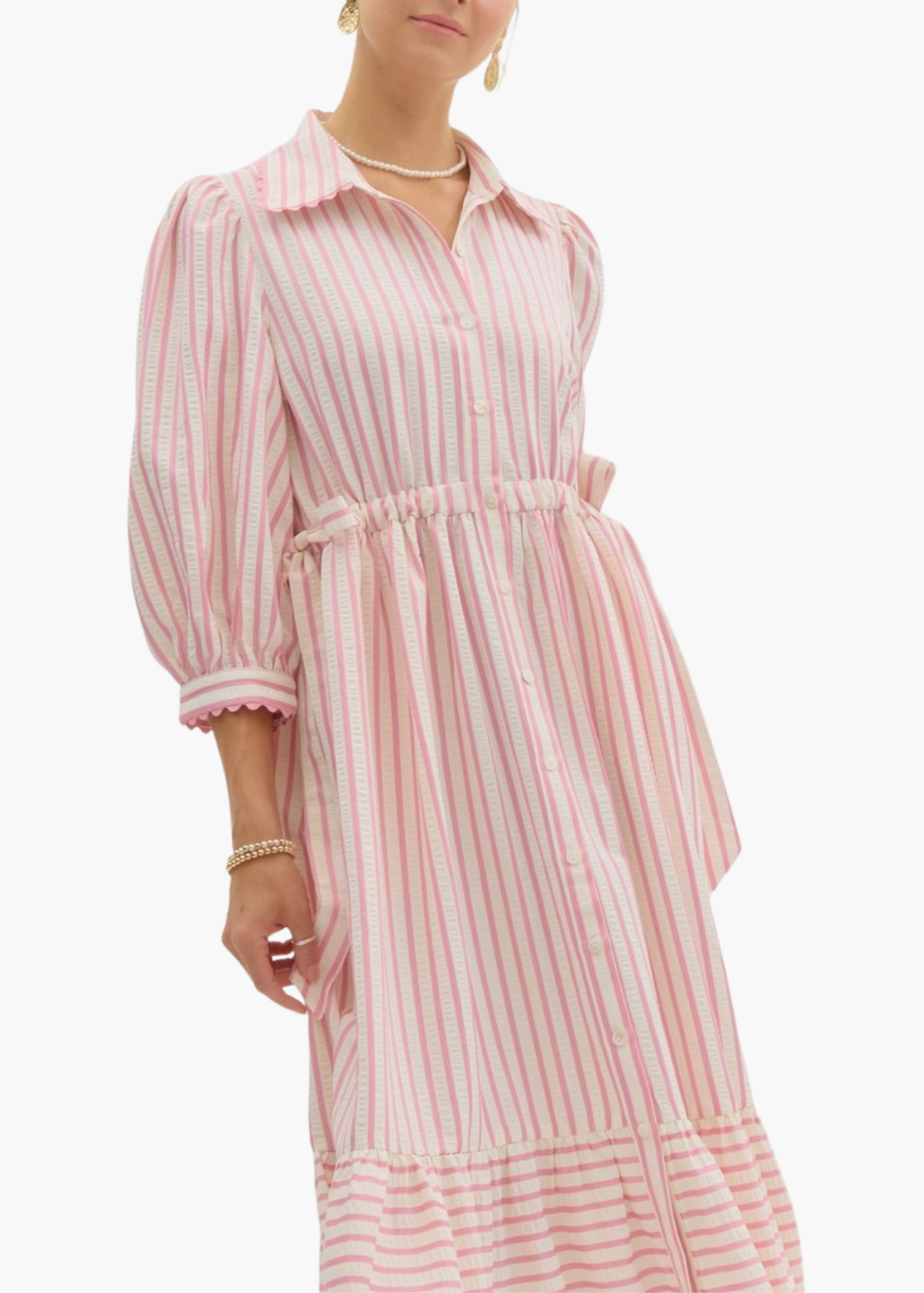 Fallon Midi Dress in Pink