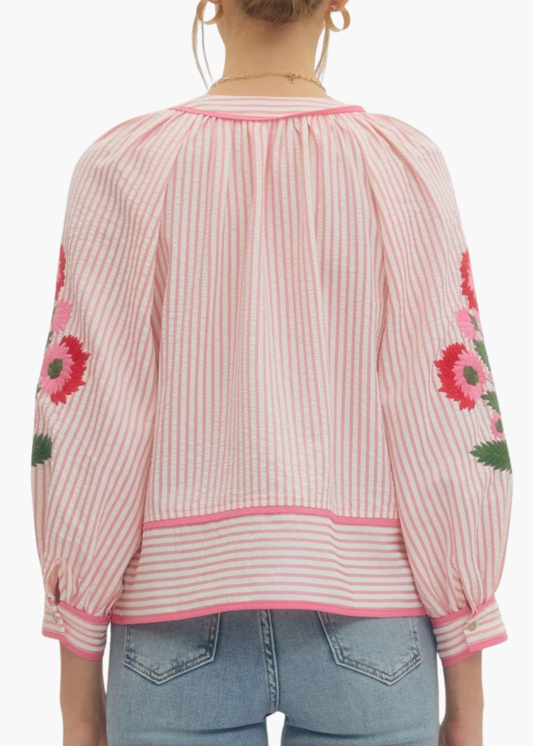 Jaipur Floral Top in Pink