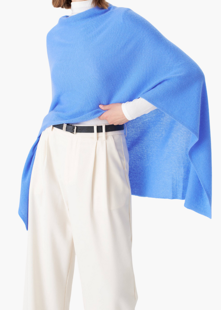 Cashmere Topper in Azure Blue